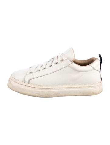 Chloé Sneakers Leather Scalloped Accent IT 38 | 8