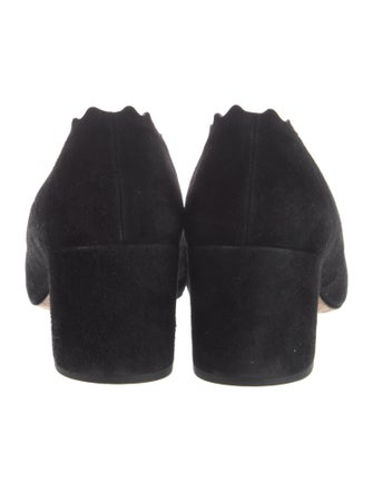 Chloé Suede Scalloped Accent Pumps