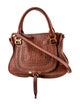 Chloé Embossed Leather Top Handle Bag