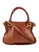Chloé Embossed Leather Top Handle Bag