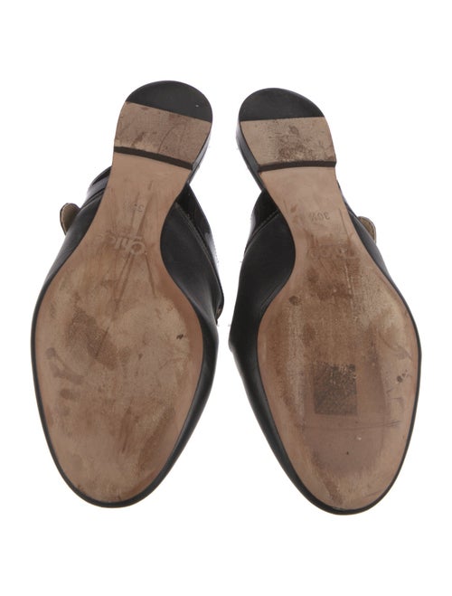 Chloé Leather Scalloped Accent Mules