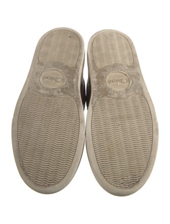 Chloé Leather Scalloped Accent Sneakers