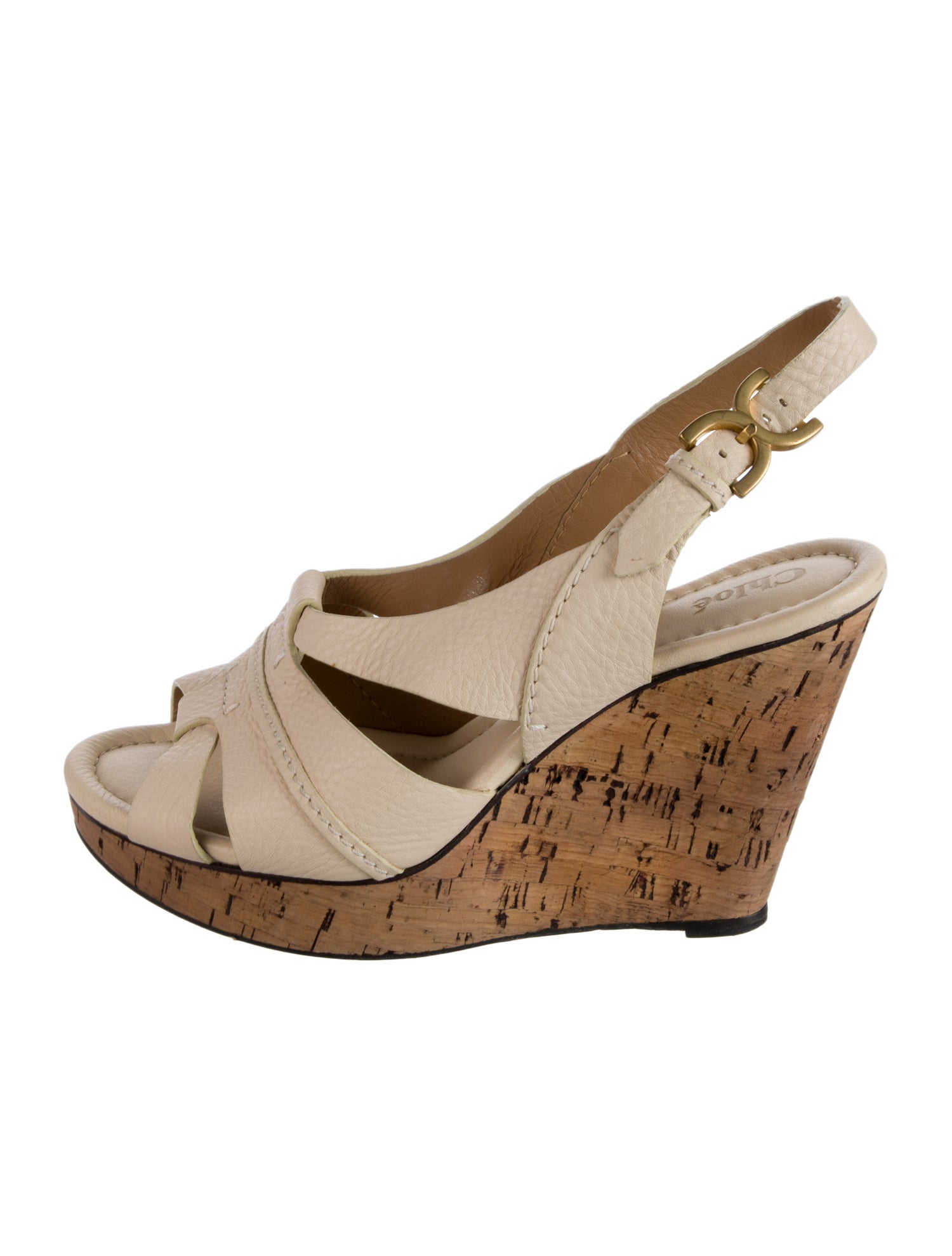 Chloé Leather Slingback Sandals