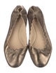 Chloé Leather Scalloped Accent Flats