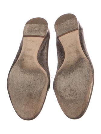 Chloé Leather Scalloped Accent Flats