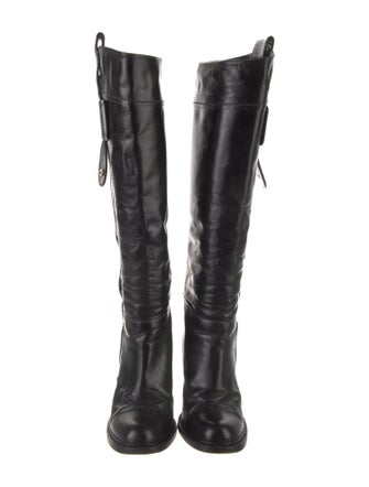 Chloé Leather Studded Accents Boots