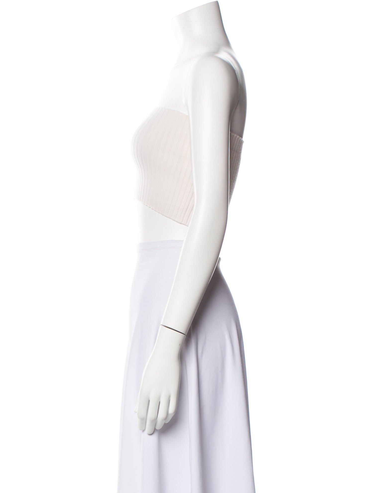 Chloé Wool Strapless Crop Top