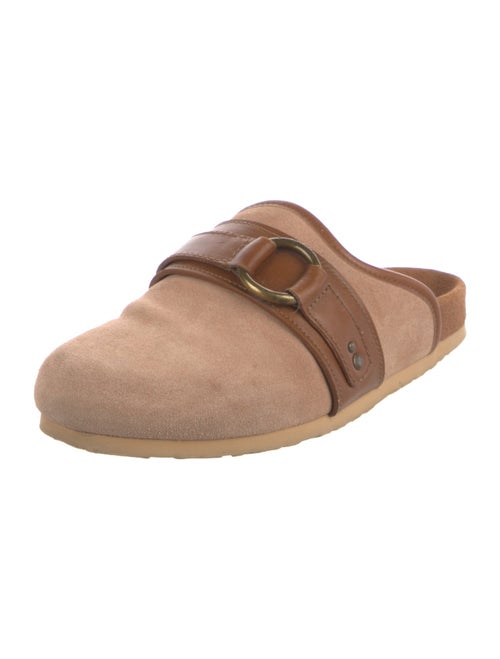 See by Chloé Suede Leather Trim Embellishment Mules