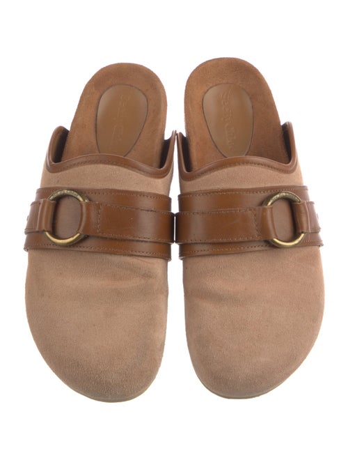 See by Chloé Suede Leather Trim Embellishment Mules