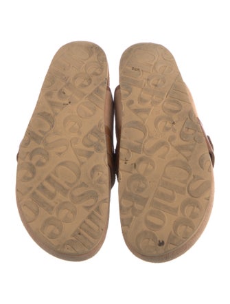 See by Chloé Suede Leather Trim Embellishment Mules