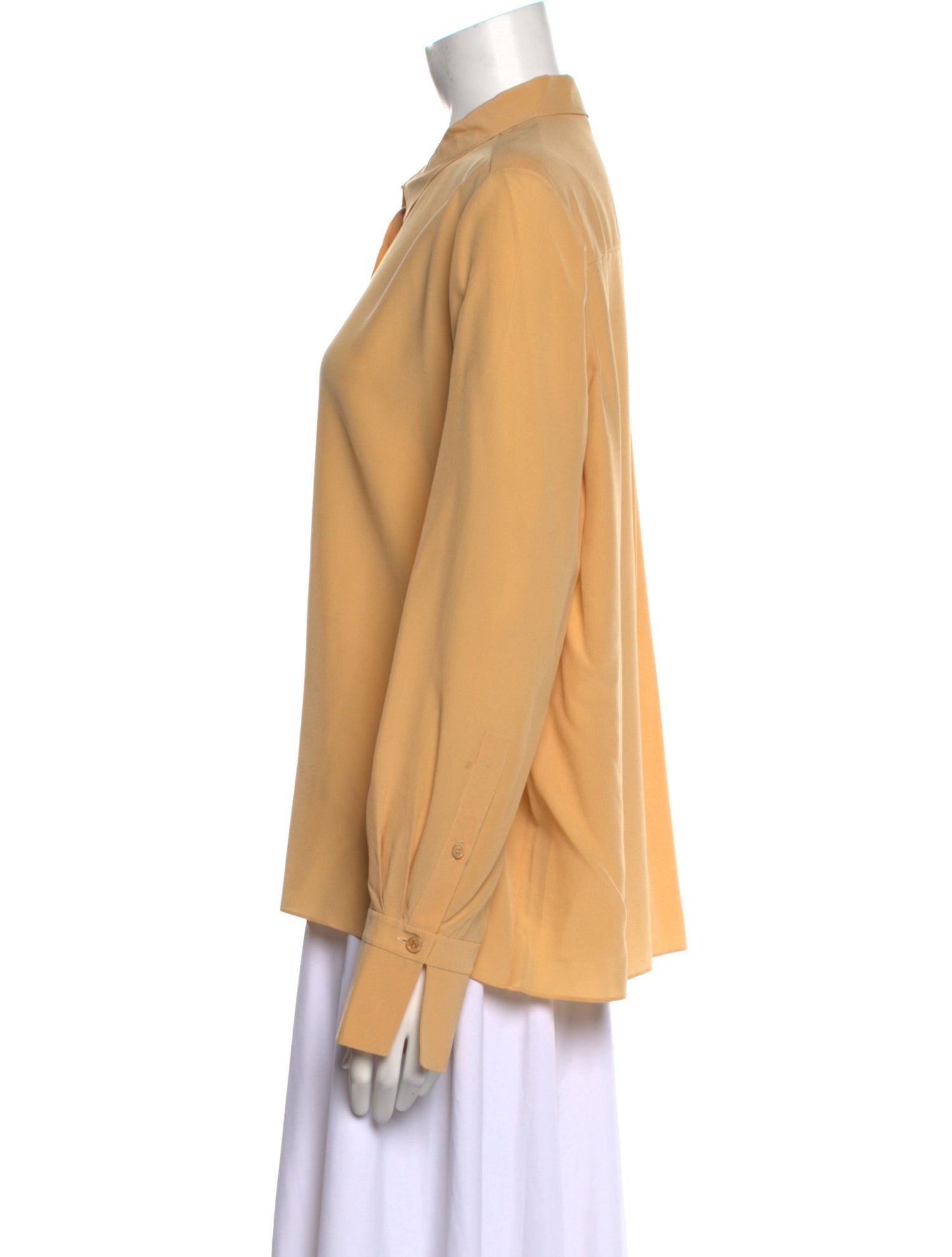 Chloé Silk Long Sleeve Button-Up Top