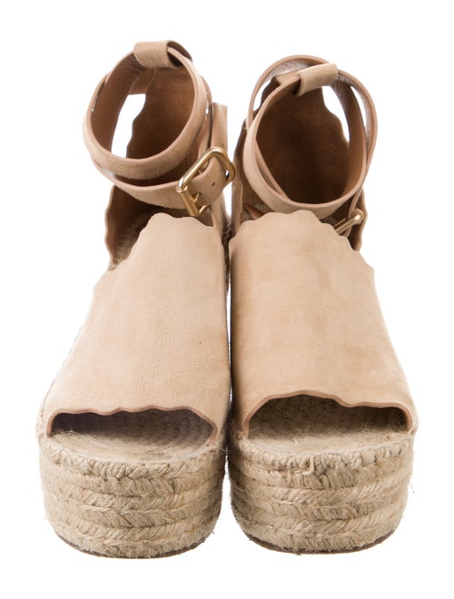 Chloé Suede Scalloped Accent Espadrilles