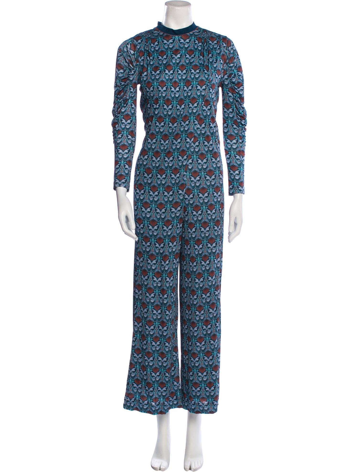 Chloé Printed Crew Neck Jumpsuit