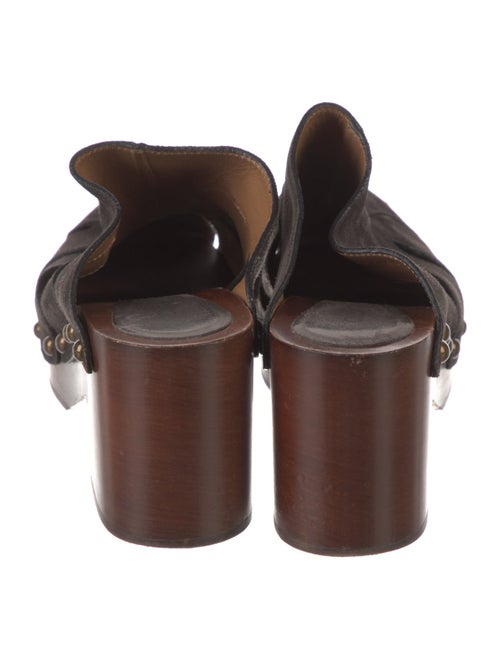 Chloé Suede Cutout Accent Mules