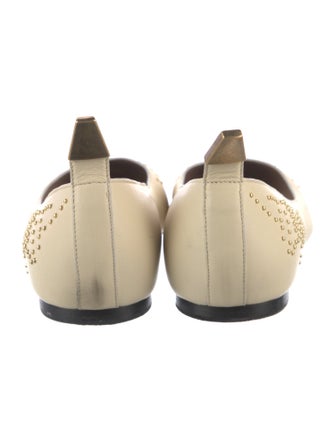 Chloé Leather Studded Accents Flats