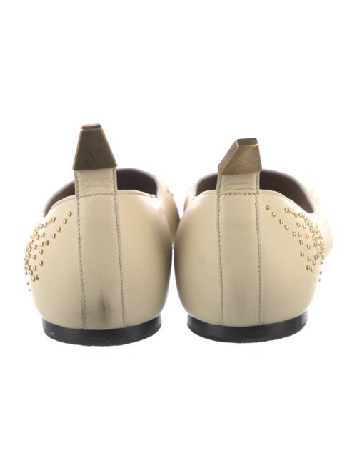 Chloé Leather Studded Accents Flats