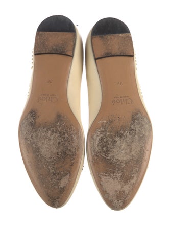 Chloé Leather Studded Accents Flats