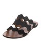 Chloé Leather Scalloped Accent Slides