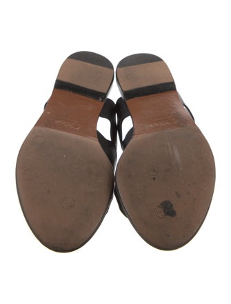 Chloé Leather Scalloped Accent Slides