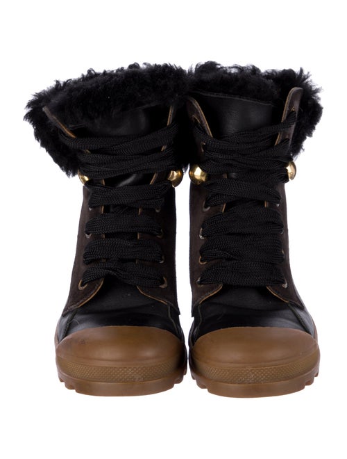 Chloé Leather Combat Boots