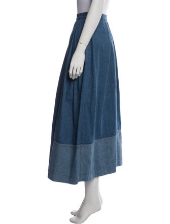 Chloé Colorblock Pattern Midi Length Skirt