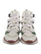 Chloé Canvas Leather Trim Embellishment Wedge Sneakers
