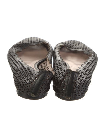 Chloé Leather Lasercut Accents Ballet Flats