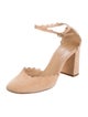 Chloé Suede Scalloped Accent D'Orsay Pumps