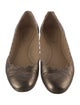 Chloé Leather Scalloped Accent Ballet Flats