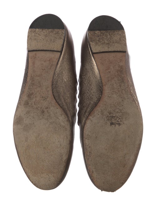 Chloé Leather Scalloped Accent Ballet Flats