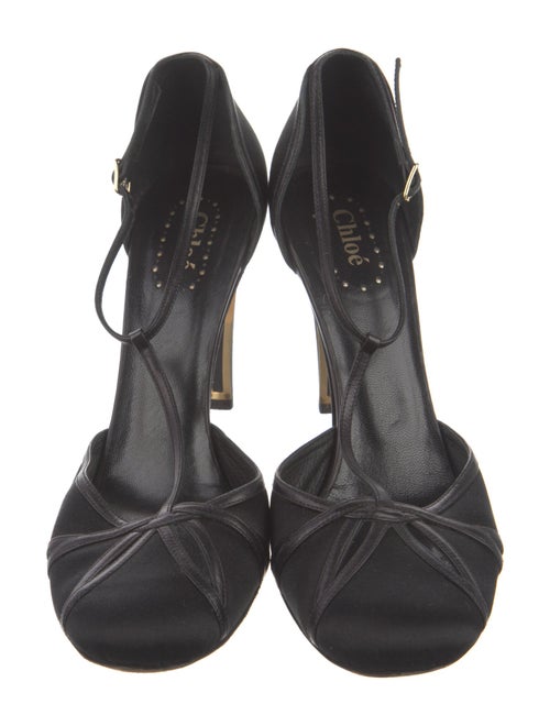 Chloé Satin T-Strap Pumps