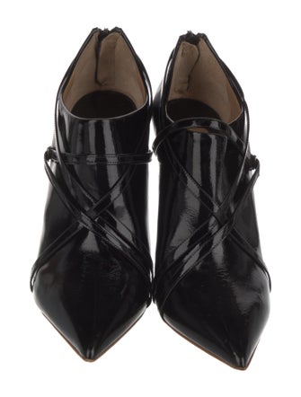 Chloé Patent Leather Lace-Up Boots