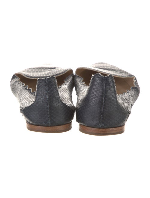 Chloé Snakeskin Scalloped Accent Flats