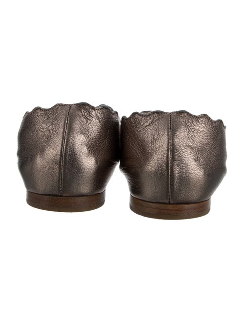 Chloé Leather Scalloped Accent Ballet Flats