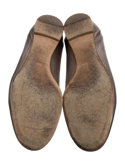 Chloé Leather Scalloped Accent Ballet Flats