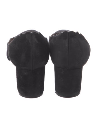 Chloé Suede Scalloped Accent Pumps