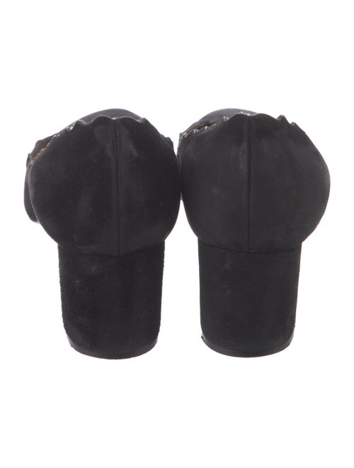 Chloé Suede Scalloped Accent Pumps