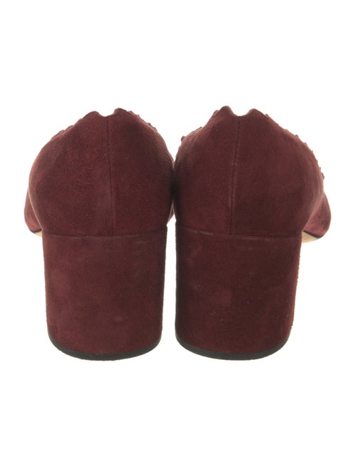 Chloé Suede Scalloped Accent Pumps