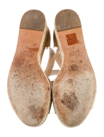 Chloé Suede Scalloped Accent Espadrilles