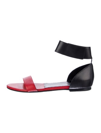 Chloé Leather Colorblock Pattern Slides
