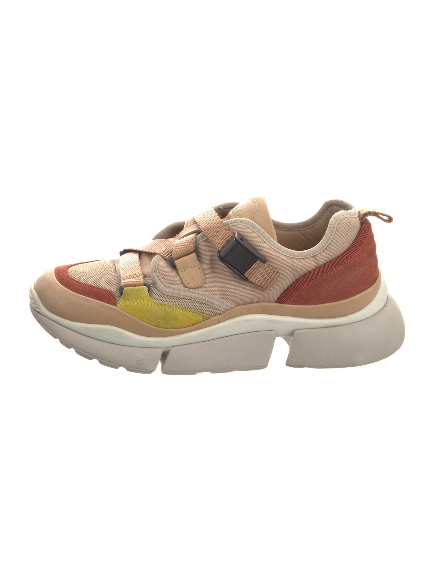 Chloé Mesh Colorblock Pattern Sneakers