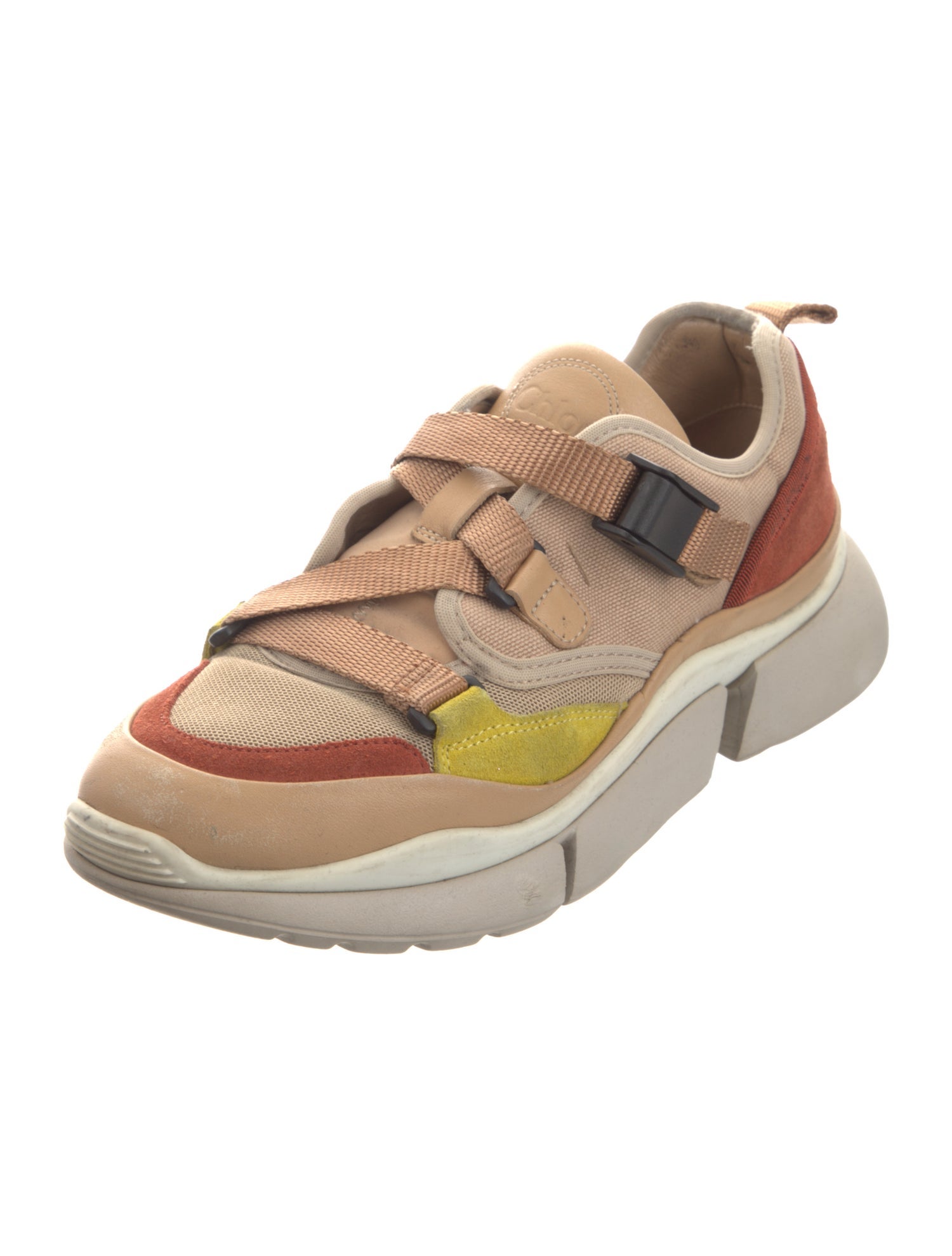 Chloé Mesh Colorblock Pattern Sneakers