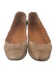 Chloé Snakeskin Scalloped Accent Ballet Flats
