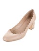 Chloé Leather Scalloped Accent Pumps