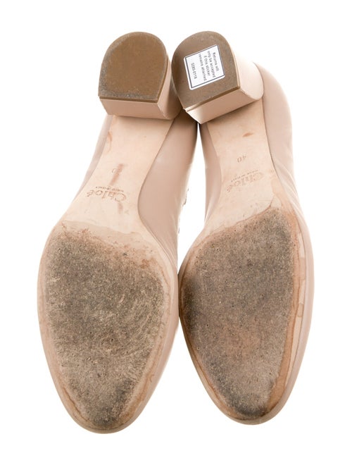 Chloé Leather Scalloped Accent Pumps