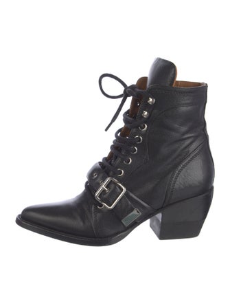Chloé Leather Lace-Up Boots
