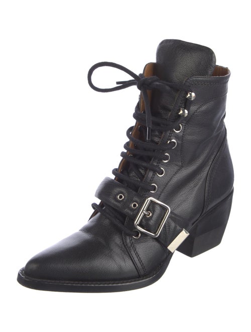 Chloé Leather Lace-Up Boots