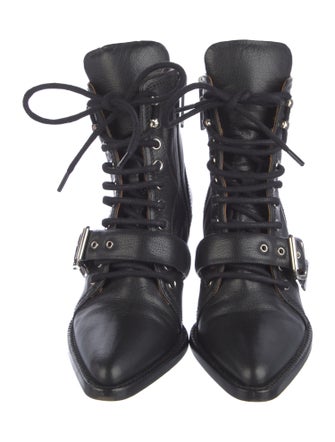 Chloé Leather Lace-Up Boots