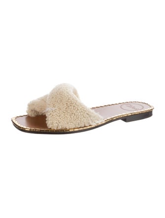 Chloé Shearling Slides