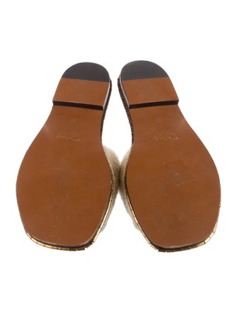 Chloé Shearling Slides